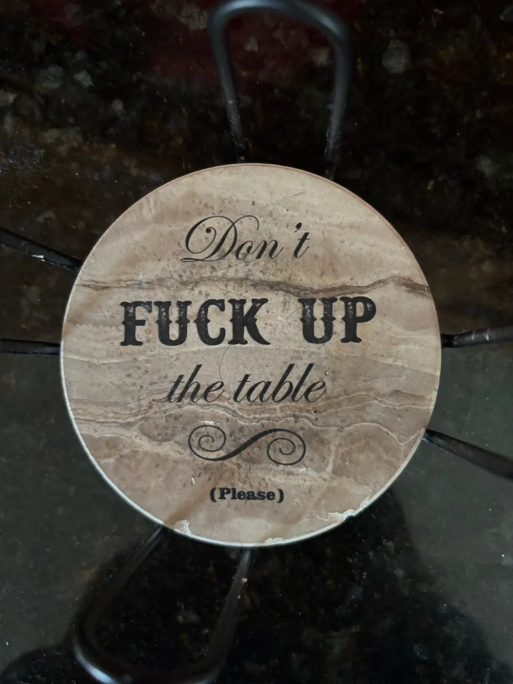 Be Considerate Bitches Round Decorative Ceramic Coaster